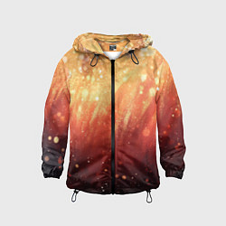 Детская ветровка Желто-красная текстура блестящая