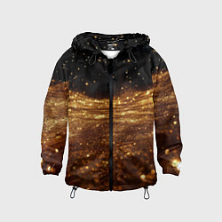 Детская ветровка Золотистые крупицы на черном