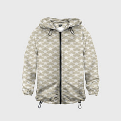 Ветровка с капюшоном детская Геометричный узор в японском стиле, цвет: 3D-черный