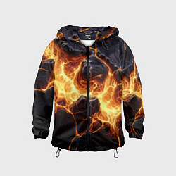 Детская ветровка Золотая лава текстура