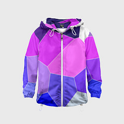 Детская ветровка Сине-розовый крупные фрагменты
