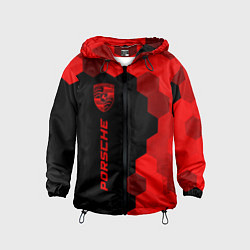 Детская ветровка Porsche - red gradient по-вертикали