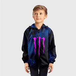Ветровка с капюшоном детская Monster energy броня, цвет: 3D-черный — фото 2