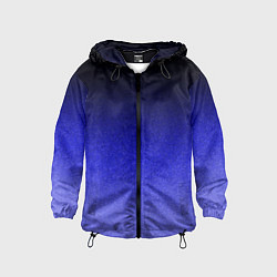 Детская ветровка Градиент индиго из чёрно в синий текстура крошка
