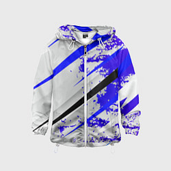 Ветровка с капюшоном детская Color white blue, цвет: 3D-белый