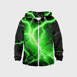 Детская ветровка Color green black