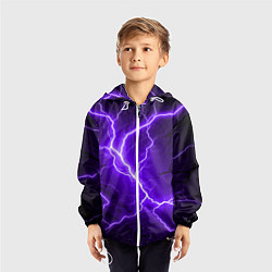 Ветровка с капюшоном детская Color purple black, цвет: 3D-белый — фото 2