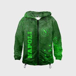 Ветровка с капюшоном детская Napoli - green gradient вертикально, цвет: 3D-черный