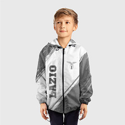 Ветровка с капюшоном детская Lazio - white gradient вертикально, цвет: 3D-черный — фото 2