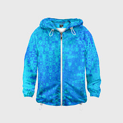 Детская ветровка Голубой неоновый абстрактная текстура