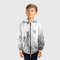 Ветровка с капюшоном детская The Witcher - white gradient вертикально, цвет: 3D-черный — фото 2