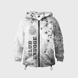 Ветровка с капюшоном детская Club Brugge - white gradient по-вертикали, цвет: 3D-черный