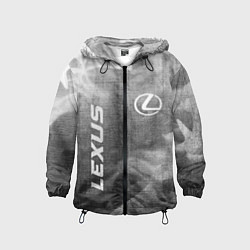 Ветровка с капюшоном детская Lexus - grey gradient вертикально, цвет: 3D-черный