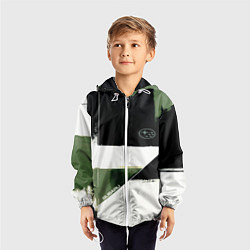 Ветровка с капюшоном детская Subaru эмблема, цвет: 3D-белый — фото 2