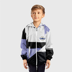 Ветровка с капюшоном детская Плавание спортивное, цвет: 3D-белый — фото 2
