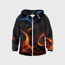 Ветровка с капюшоном детская The color is fire orange, цвет: 3D-белый