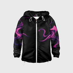 Ветровка с капюшоном детская Color pink abstraction, цвет: 3D-белый