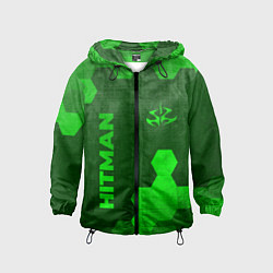 Детская ветровка Hitman - green gradient вертикально