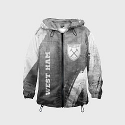 Детская ветровка West Ham - grey gradient вертикально