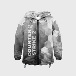 Ветровка с капюшоном детская Counter Strike 2 - grey gradient по-вертикали, цвет: 3D-черный