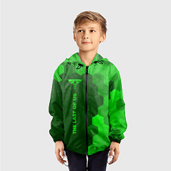 Ветровка с капюшоном детская The Last Of Us - green gradient по-вертикали, цвет: 3D-черный — фото 2