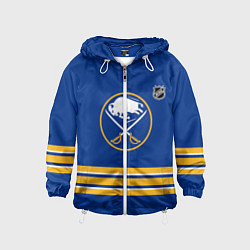 Ветровка с капюшоном детская Баффало Сейбрз хоккей, цвет: 3D-белый