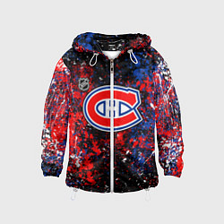 Ветровка с капюшоном детская Montreal Canadiens NHL black, цвет: 3D-белый