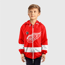 Ветровка с капюшоном детская Detroit Red Wings hockey, цвет: 3D-белый — фото 2