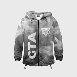 Ветровка с капюшоном детская GTA - grey gradient вертикально, цвет: 3D-черный