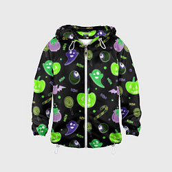 Детская ветровка Halloween black pumpkin pattern