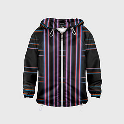 Ветровка с капюшоном детская Neon red blue black, цвет: 3D-белый