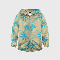 Детская ветровка Palm light blue beige