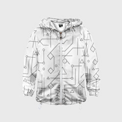 Детская ветровка Техно-Геометрия на белое