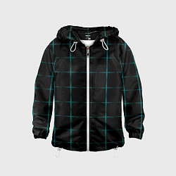 Ветровка с капюшоном детская Color black blue crosses, цвет: 3D-белый