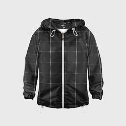 Ветровка с капюшоном детская Color grey white lines, цвет: 3D-белый