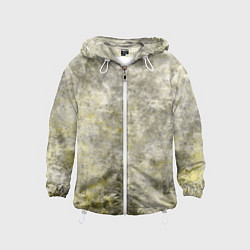 Ветровка с капюшоном детская Абстракция - yellow acidic liquid, цвет: 3D-белый