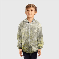Ветровка с капюшоном детская Абстракция - yellow acidic liquid, цвет: 3D-белый — фото 2