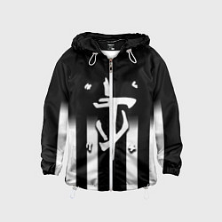 Ветровка с капюшоном детская Doom line white, цвет: 3D-белый