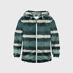 Детская ветровка Полосы зигзагообразные зеленые