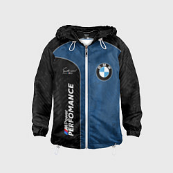 Ветровка с капюшоном детская BMW Performance Power, цвет: 3D-белый