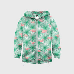Детская ветровка Фламинго и тропики