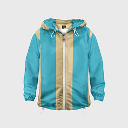 Ветровка с капюшоном детская Color blue beige, цвет: 3D-белый