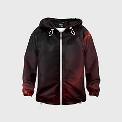 Детская ветровка Красная молния на черном