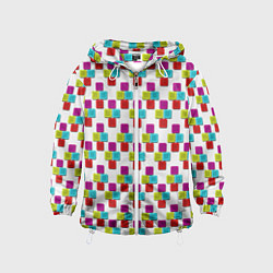 Детская ветровка Цветные блоки на белом