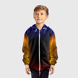 Ветровка с капюшоном детская Color black red blue, цвет: 3D-белый — фото 2