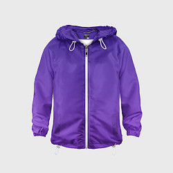 Ветровка с капюшоном детская The color is purple, цвет: 3D-белый