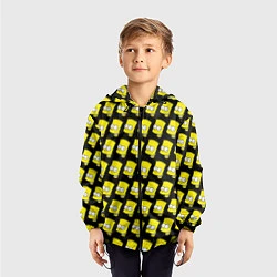 Ветровка с капюшоном детская Барт Симпсон: узор, цвет: 3D-черный — фото 2