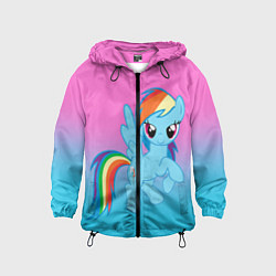 Ветровка с капюшоном детская My Little Pony, цвет: 3D-черный