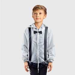 Ветровка с капюшоном детская Рубашка с подтяжками, цвет: 3D-белый — фото 2