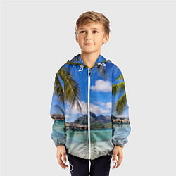 Ветровка с капюшоном детская Бора-Бора, цвет: 3D-белый — фото 2